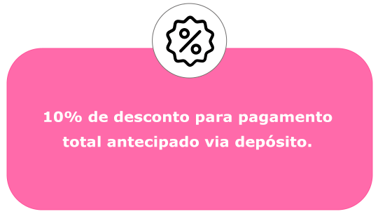 Card sobre desconto no pagamento antecipado