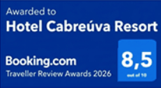 Selo de nota 8,7 de 10 no Booking.com