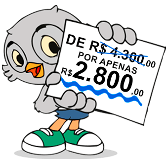 Caboré mostrando preço
